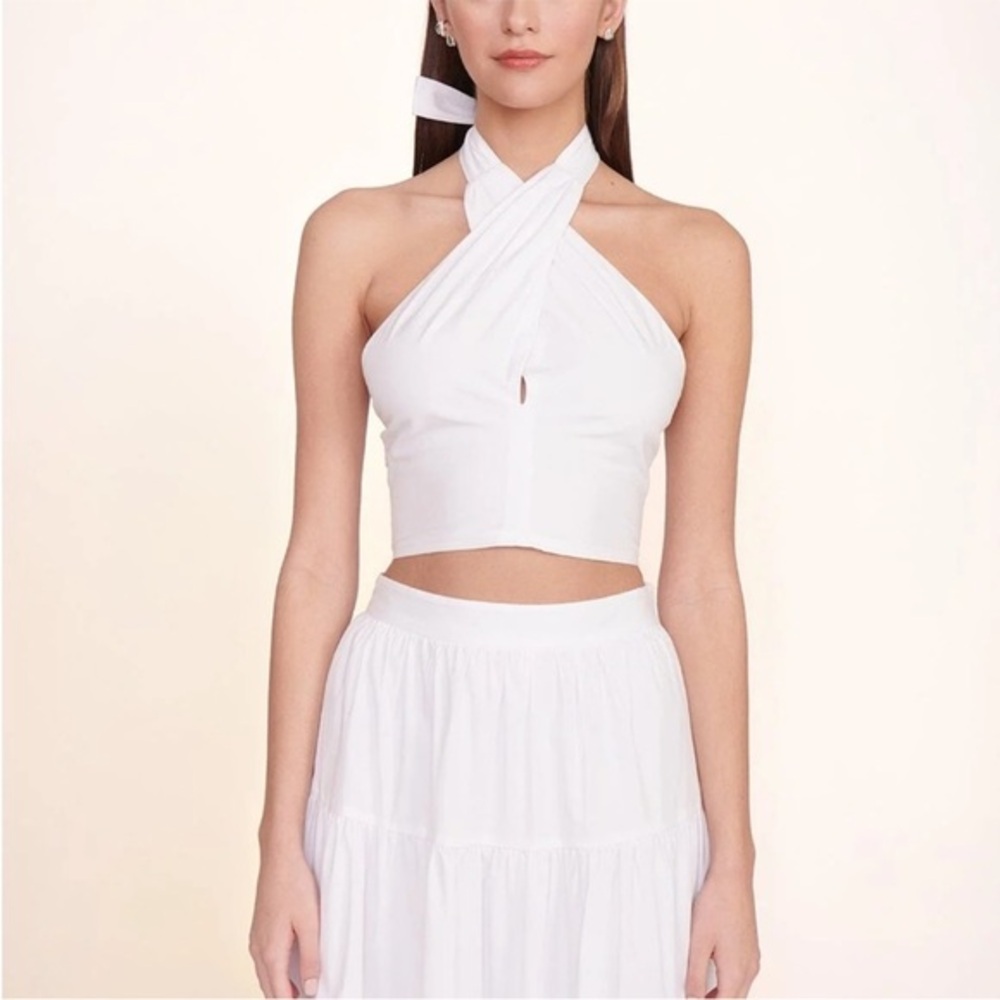 STAUD Kai Twist Crop Top